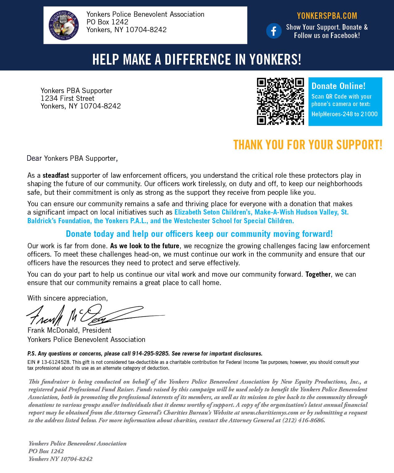 Donation Letter